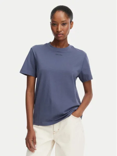 Calvin Klein T-Shirt Classic Logo Niebieski granatowa