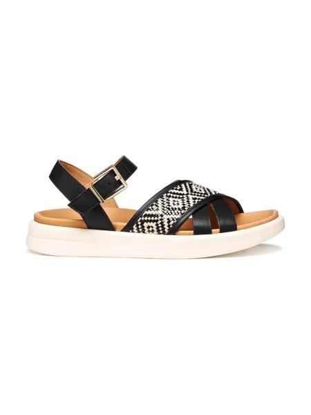 Geox sandale de piele D XAND 2S negru