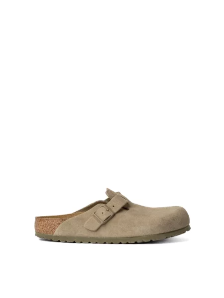 Klapki Birkenstock skórzane brązowe