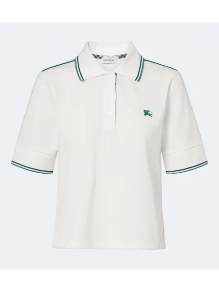 Tricou polo Burberry alb