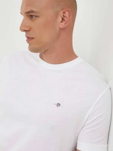 Gant t-shirt gładki biały