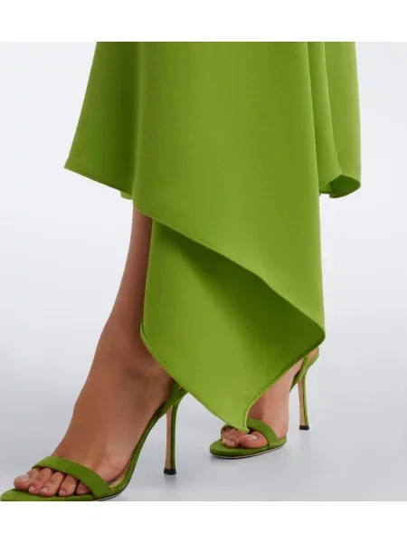 Rochie midi Roksanda asimetrică verde