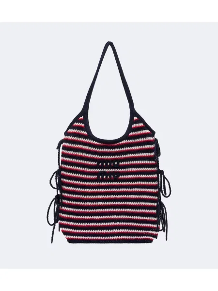 Geantă shopper Miu Miu cu dungi
