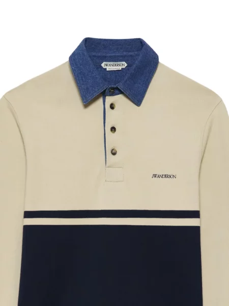 Gulerat tricou polo Jw Anderson alb