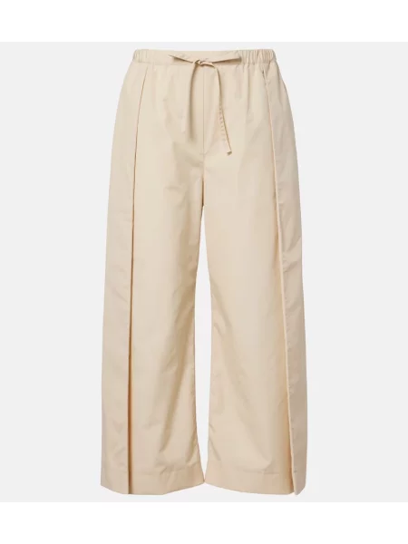Pantaloni Loewe din poplin bej