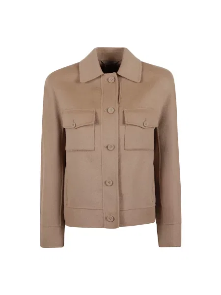 Kurtka Max Mara Studio z kaszmiru brązowa