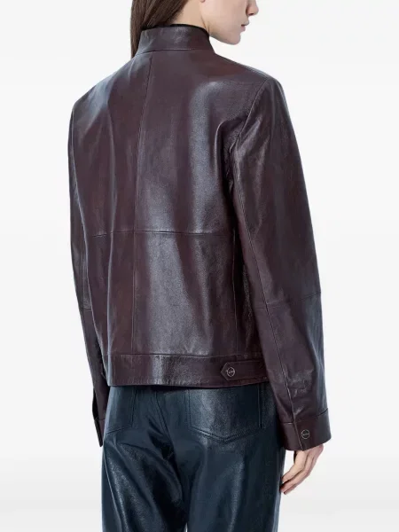 Gulerat geanta de piele Max Mara maro