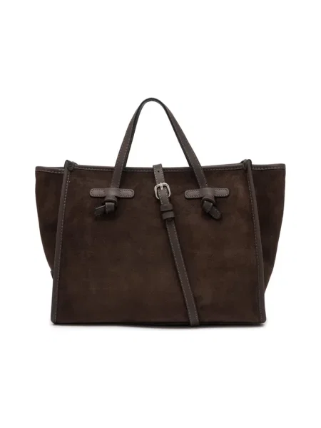 Shopperka Gianni Chiarini zamszowa biznesowa brązowa