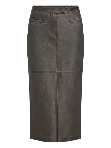 Fustă din denim Karl Lagerfeld Jeans zdrențuiți negru