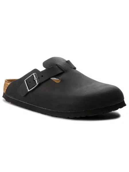BIRKENSTOCK Nizki natikači Boston' črna