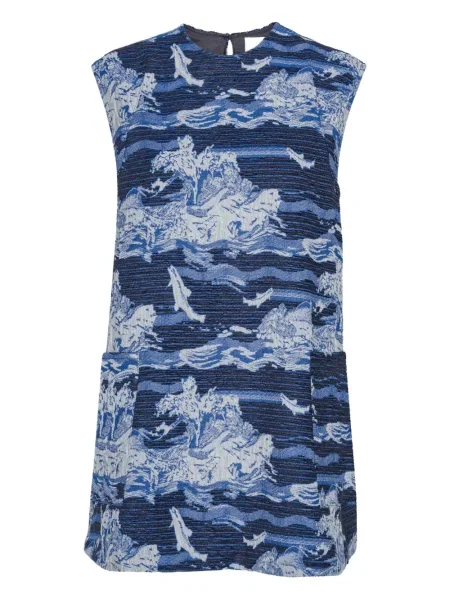 Rochie fără mâneci Henrik Vibskov fără mâneci de costum albastru