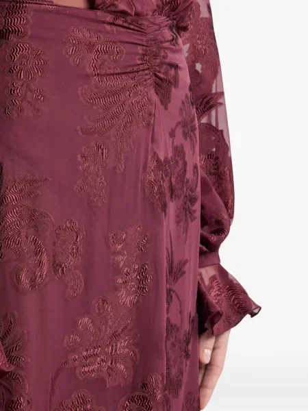 Fusta maxi Etro cu model floral cu imagine roșu