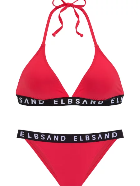 Elbsand Costum de baie două piese roșu / negru alb