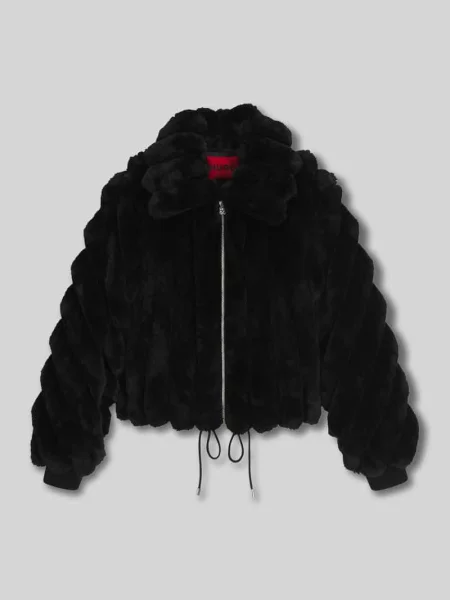 Hugo Kurtka Ze Sztucznego Futra Floriane schwarz czarna