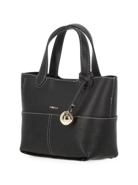 Geantă shopper Furla din piele negru