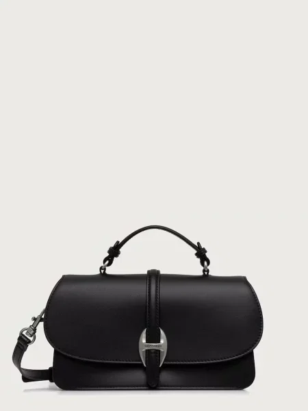 Trussardi crossbody kabelka kožená černá