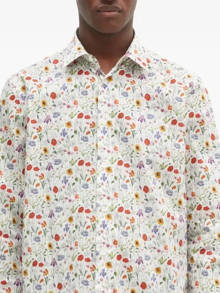 Cămașă Paul Smith cu model floral cu imagine alb