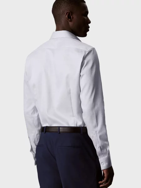 Рубашка Calvin Klein с воротником голубая