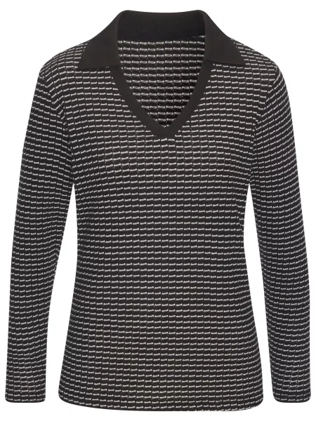 VIVANCE Pulover negru alb