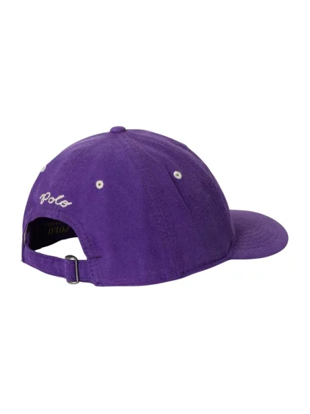 Czapka z daszkiem Polo Ralph Lauren zamszowa fioletowa