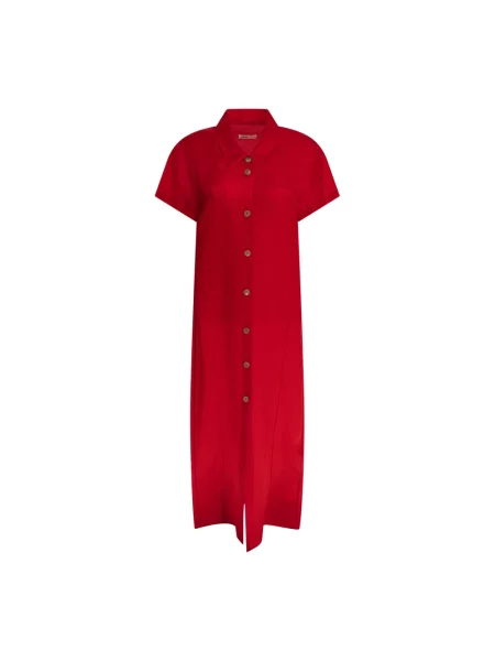 Sukienka koszulowa Khaite czerwona