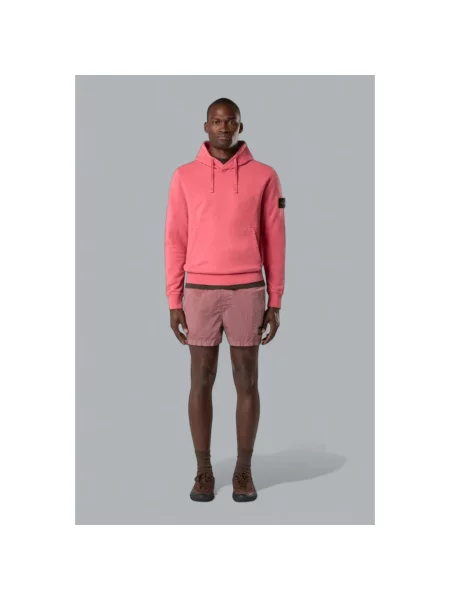 Bluza z kapturem Stone Island z kapturem z kamieniami różowa