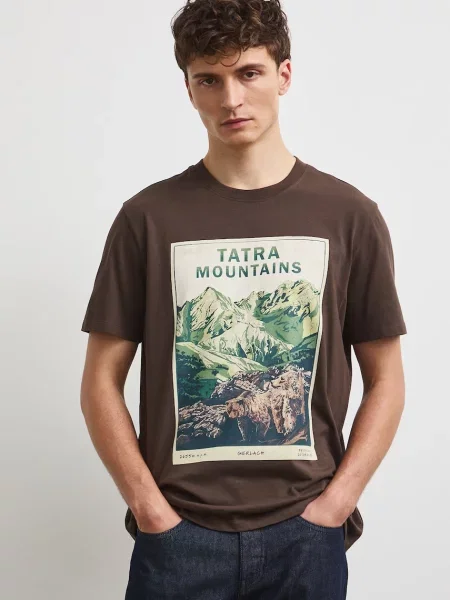 Medicine tričko pánske hnedá
