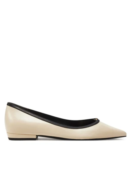 Tory Burch Balerini Double T Buckle Pointed bej