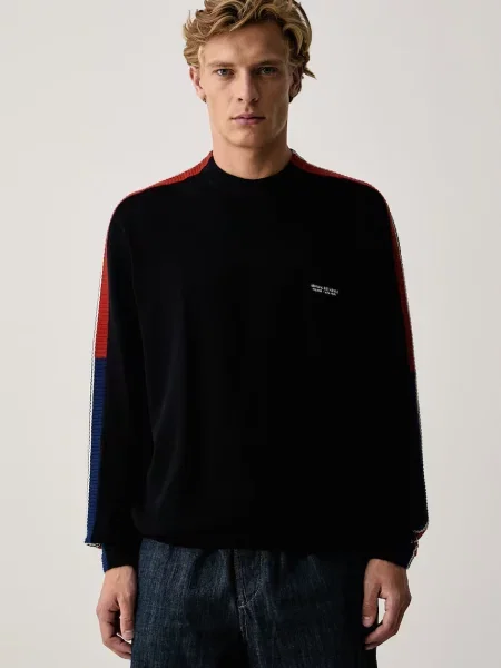 Armani Exchange sweter niebieski