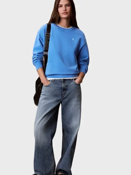 Махровый свитшот Calvin Klein Jeans голубой