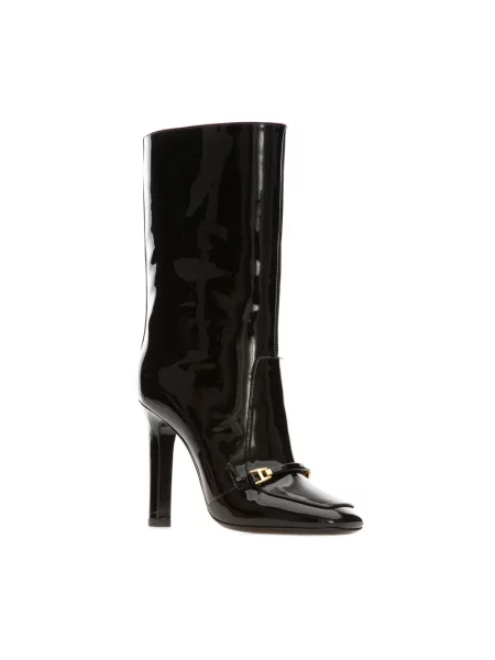 Buty do kostki Saint Laurent skórzane czarne
