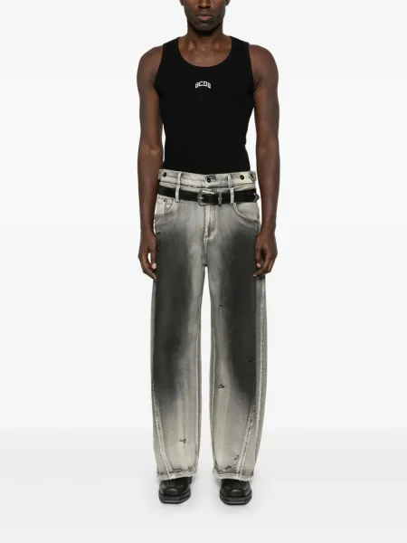 Top Gcds cu broderie negru