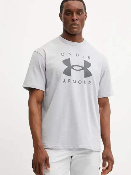 Тениска Under Armour HW Branded с принт сиво