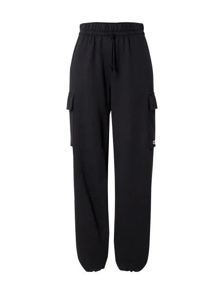 Pantaloni cargo Adidas din fleece negru