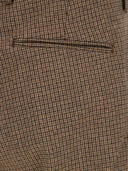 Pantaloni Marsem în carouri maro