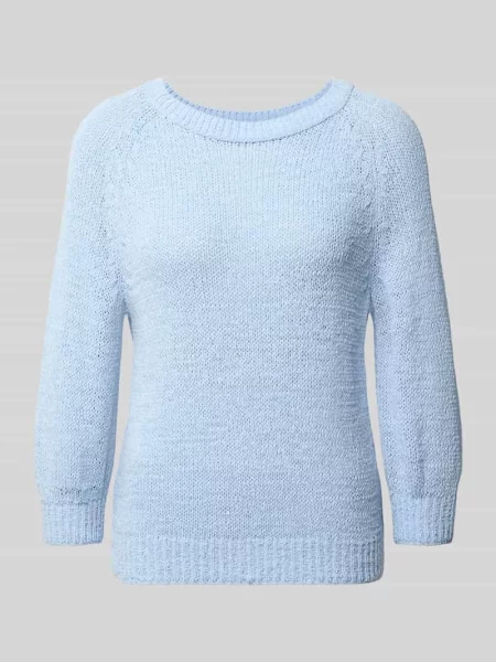 Sweter z dzianiny z okrągłym dekoltem i rękaw o dł. Monari
