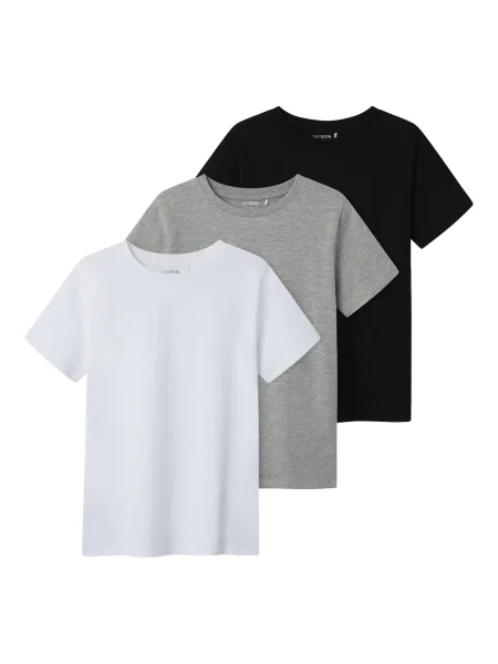TWO SOON Tricou gri / negru alb