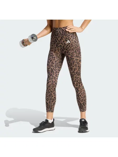 Legíny Optime Essentials Leopard hnědé