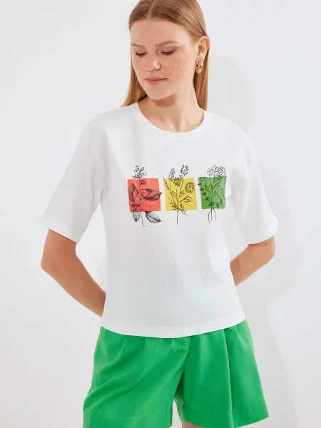 Bigdart Tricou galben / verde / portocaliu homar alb