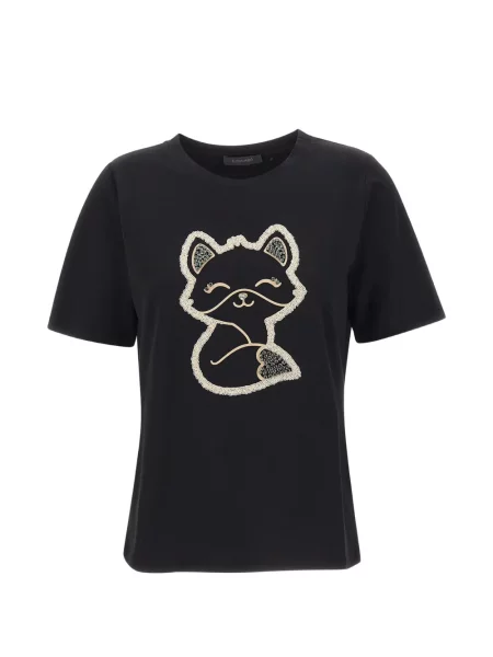 Tricou Elena Mirò cu broderie negru