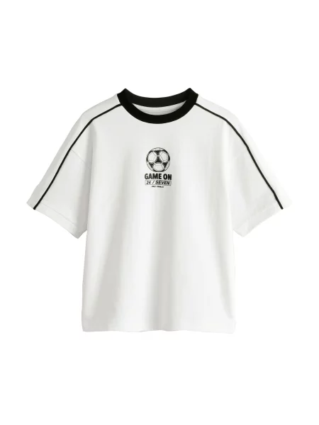 Next Majica Fußball crna bijela
