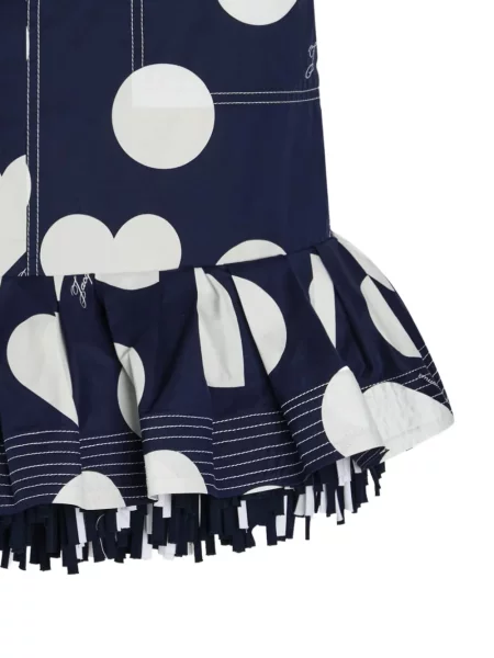 Midi-suknja Jacquemus s printom s uzorkom srca plava
