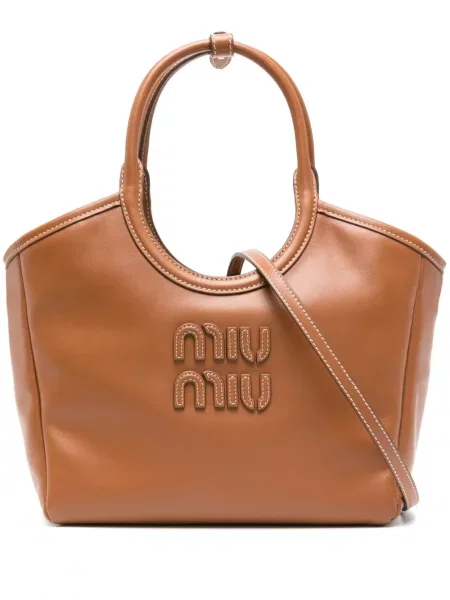 Geantă shopper Miu Miu maro