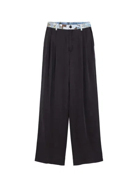 Desigual Pantaloni cutați albastru deschis / maro negru