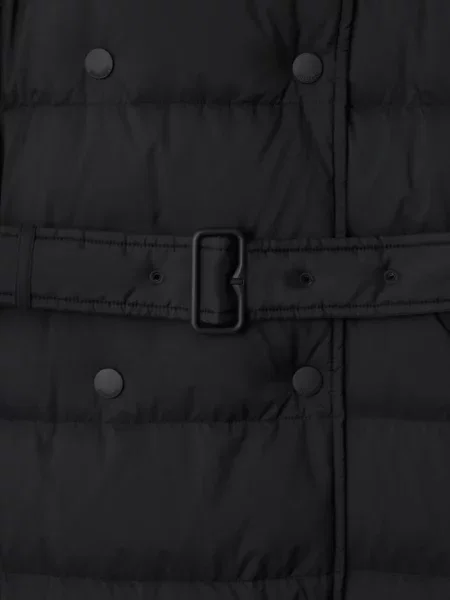 Palton Burberry cu glugă negru