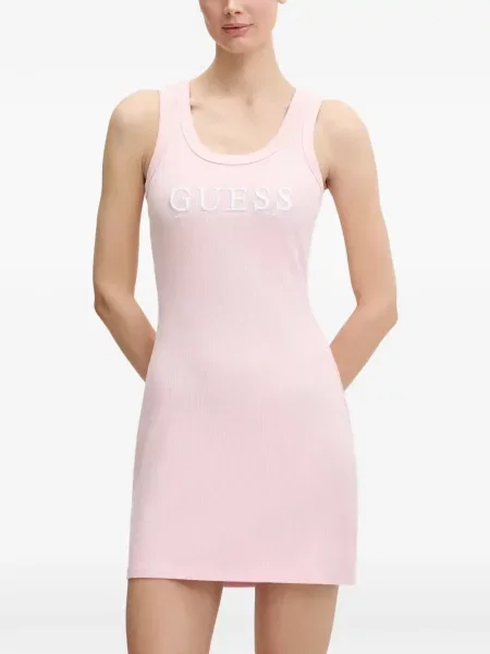 Rochie mini Guess cu autograf roz