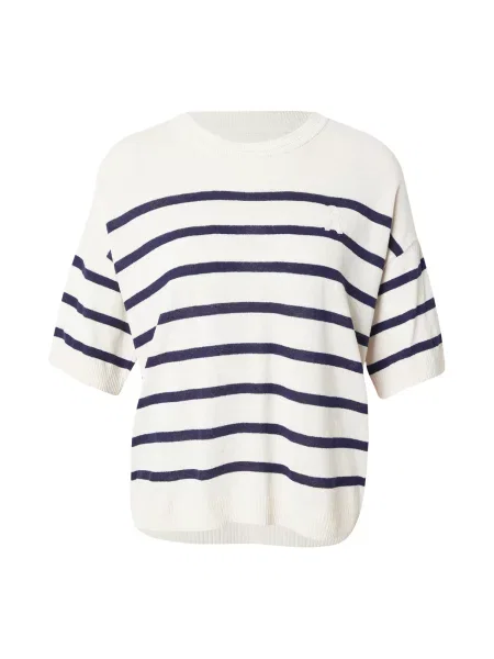 ARMEDANGELS Pulover albastru marin alb