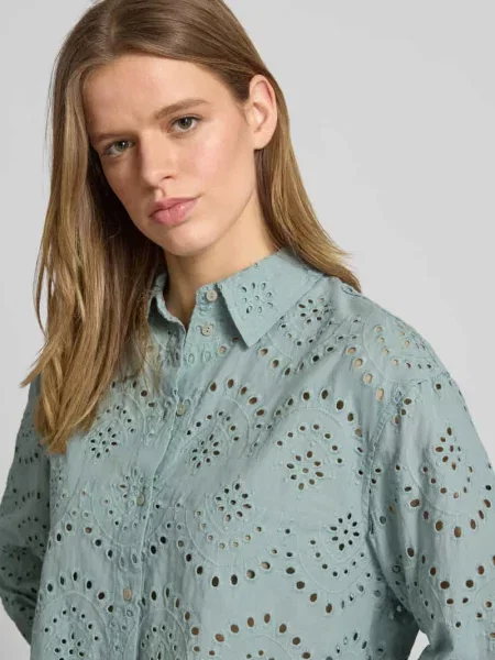Bluzka koszulowa o kroju regular fit z czystej bawełny model VALAIS' Only