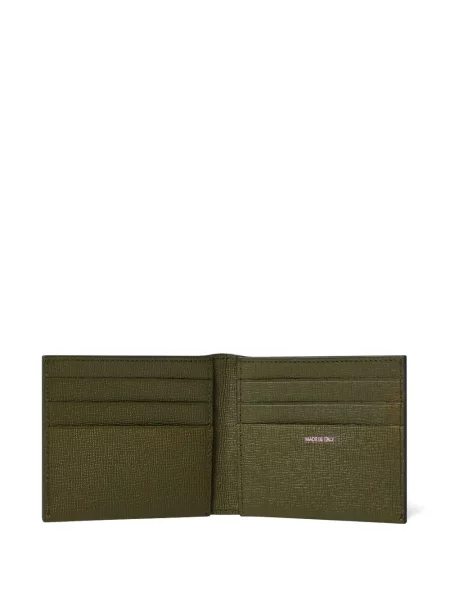 Portofel Paul Smith din piele cu model floral streetstyle verde