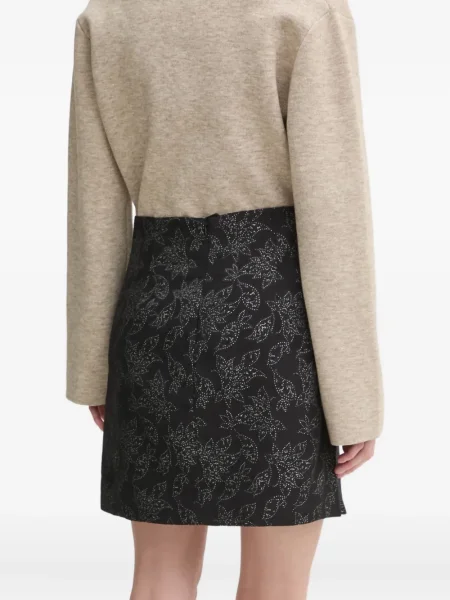 Fusta mini Bruuns Bazaar cu model floral cu imagine negru